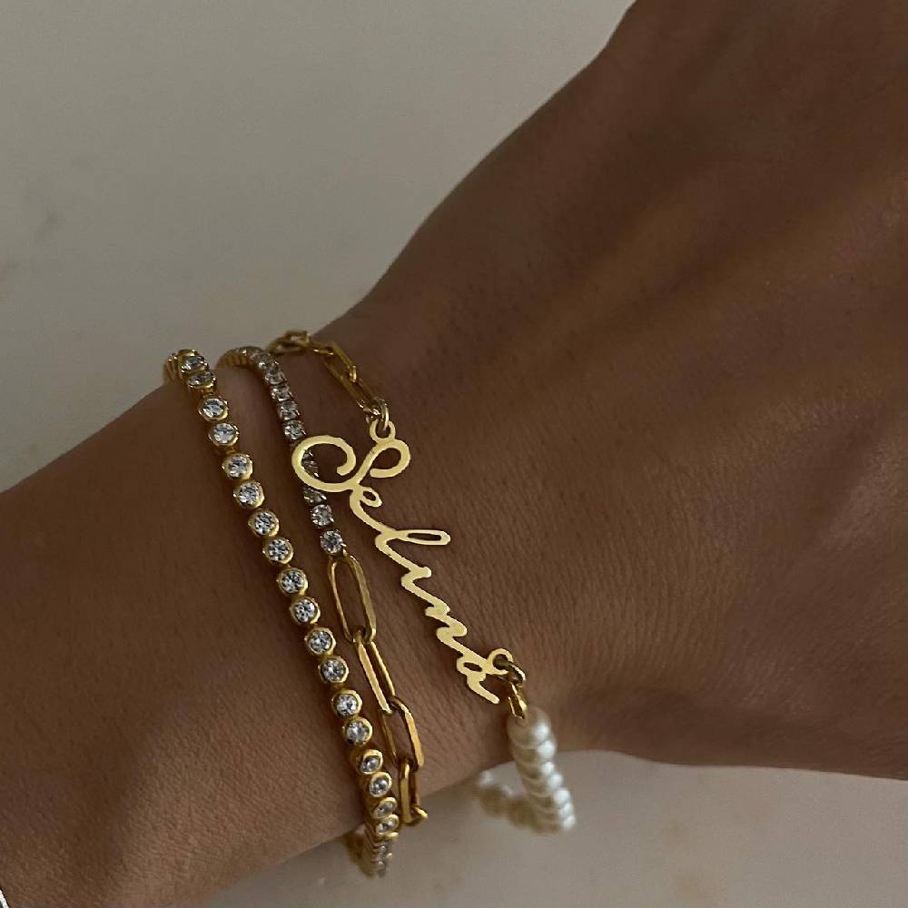 Kardelen Chic ID Armband - 925 SILBER Clearance-Verkauf