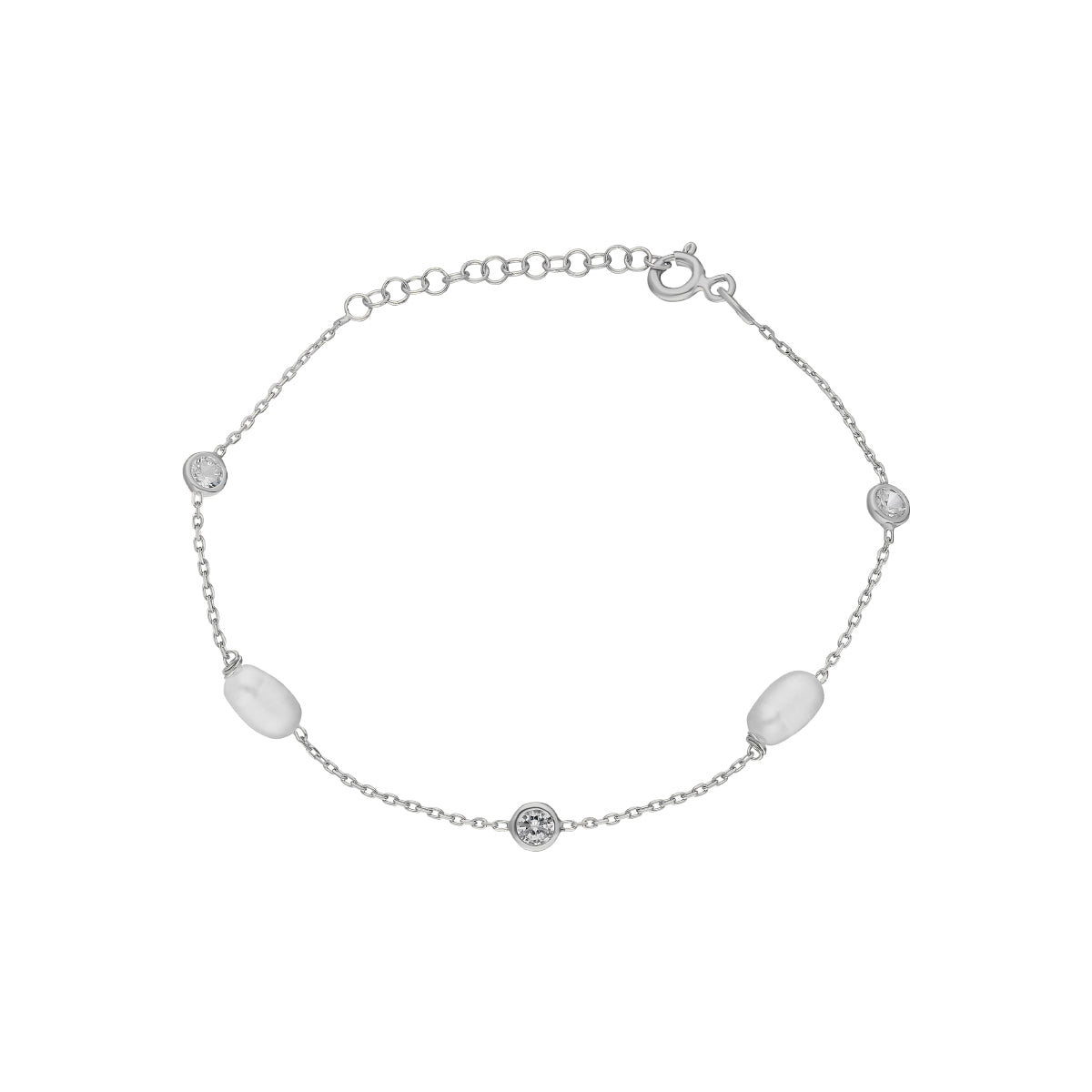 Kardelen Stein Armkette mit Perlen - 925 SILBER 2025
