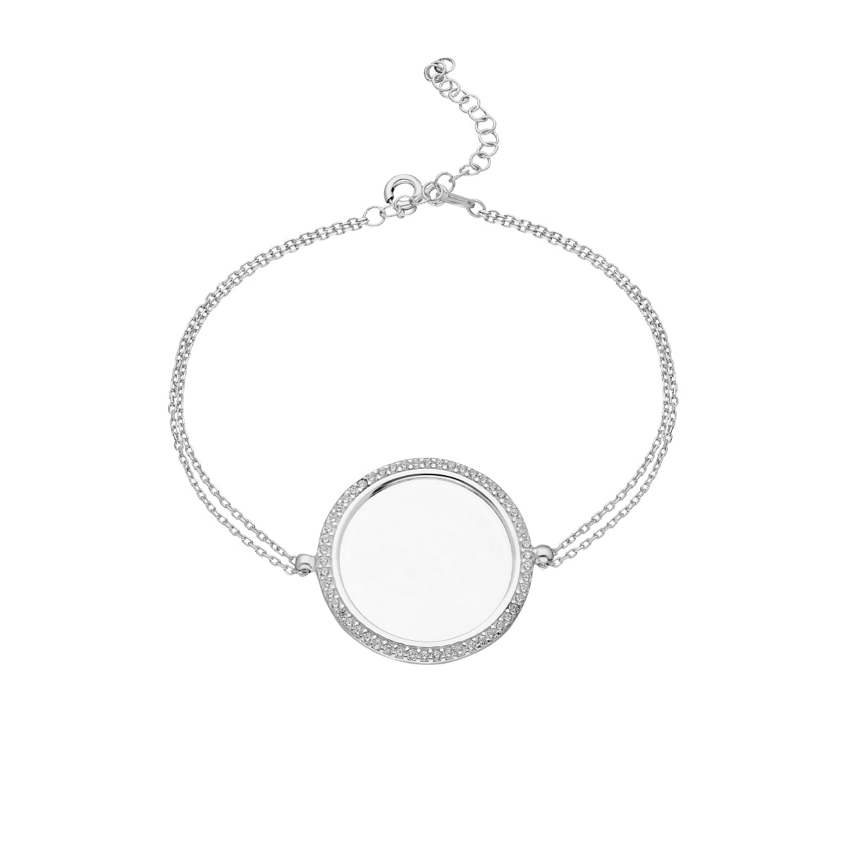 Kardelen Zirkonia Plättchen Gravurarmband - 925 SILBER Schlussverkauf