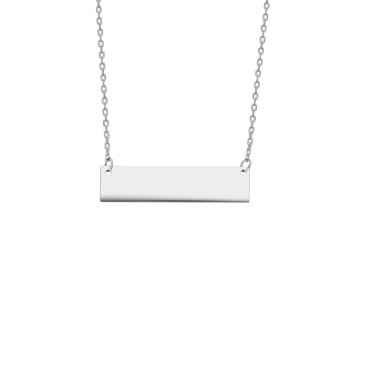 Kardelen Waagerechte Gravurkette - 925 SILBER Sonderangebot