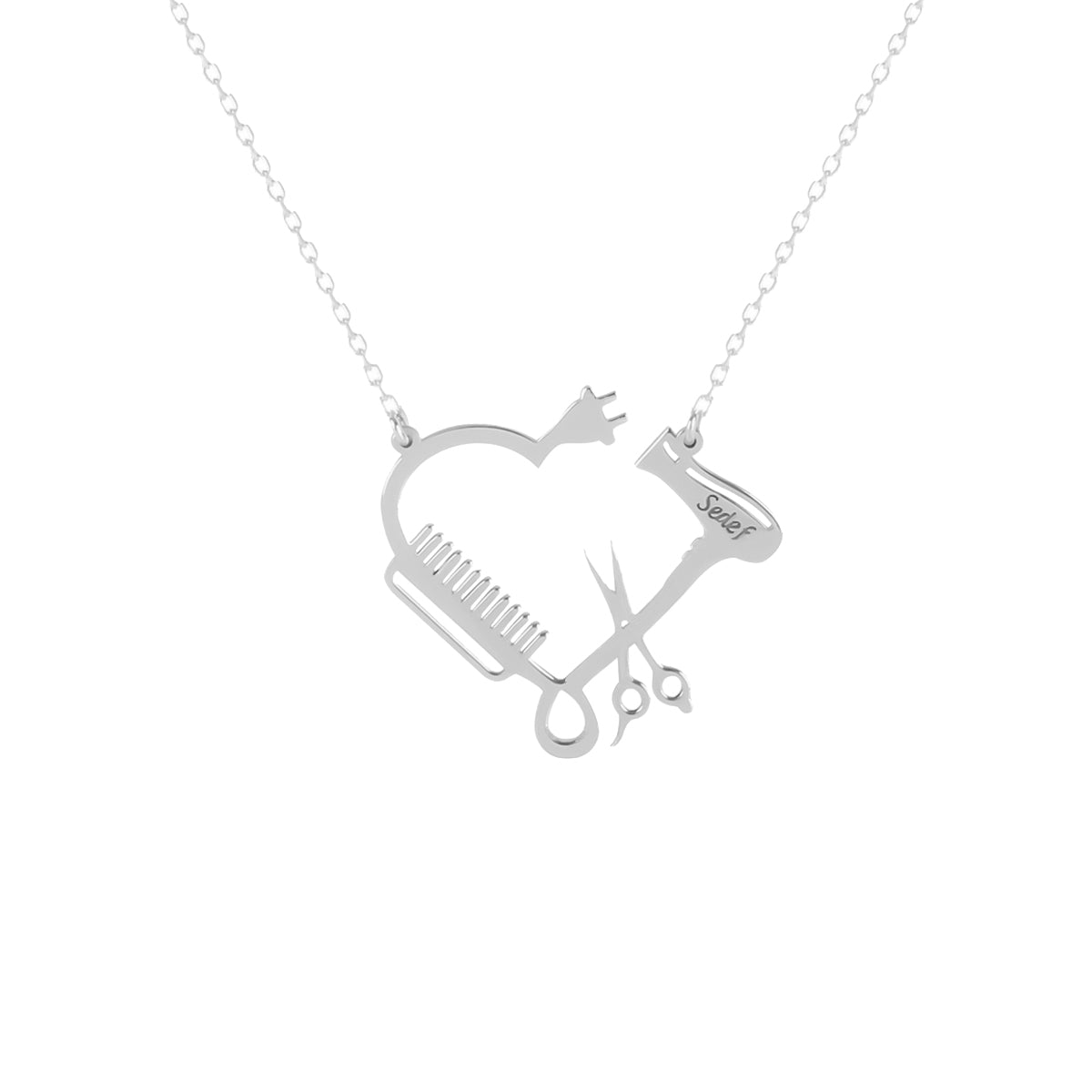 Kardelen Friseur Kette Gravur - 925 SILBER Rabatt
