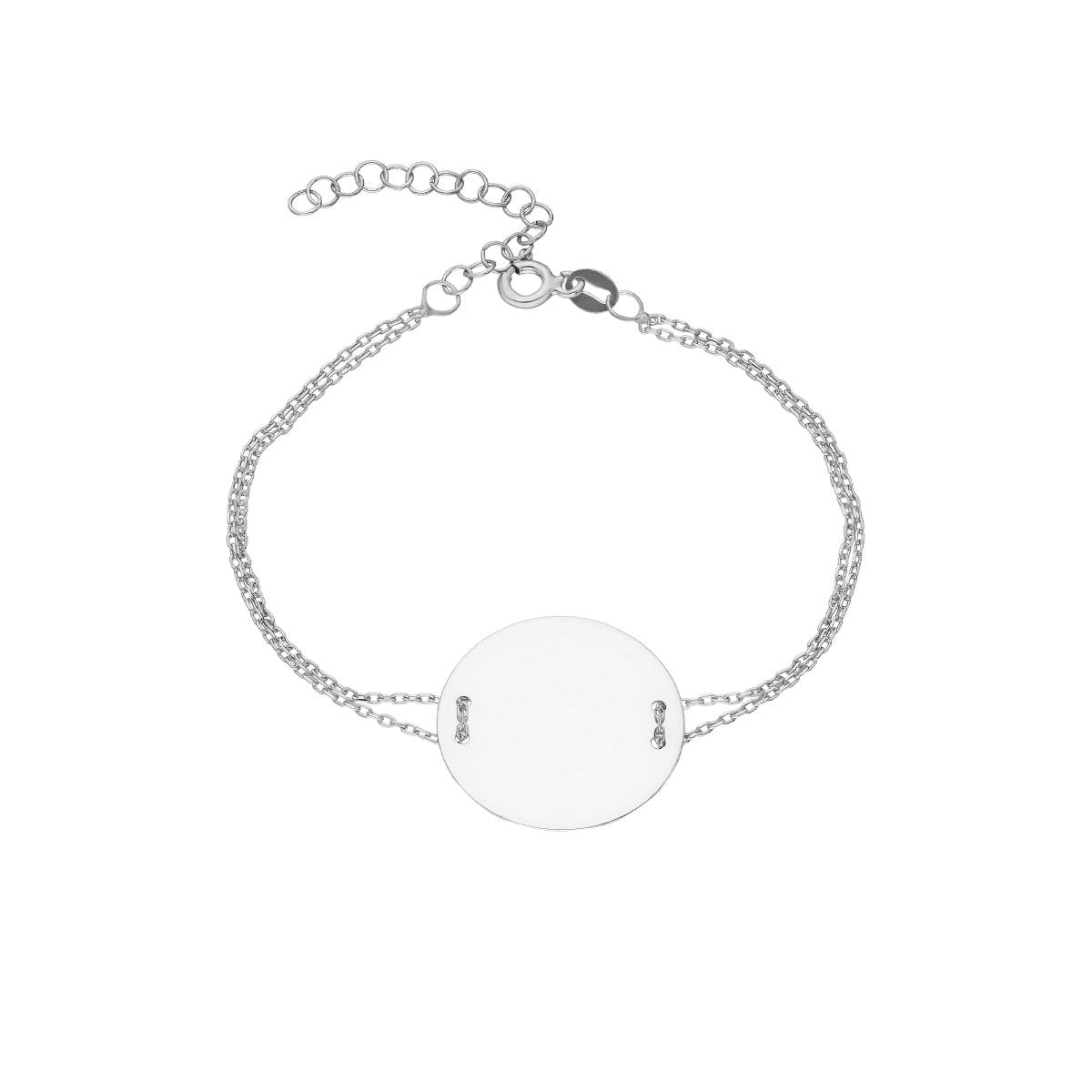 Kardelen Plättchen Gravurarmband - 925 SILBER Großer Ausverkauf