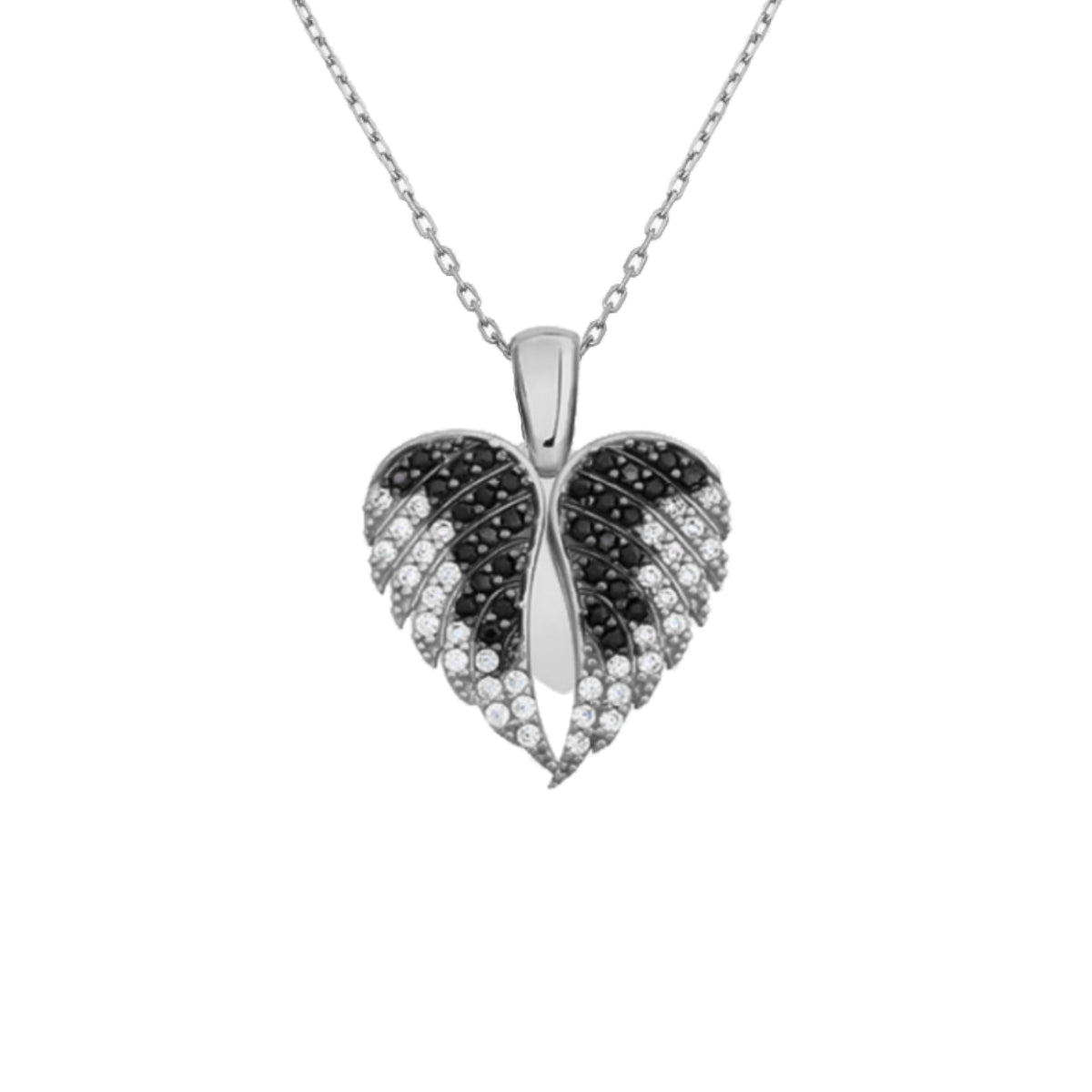 Kardelen Herz & Flügel Gravurkette - 925 SILBER Cyber Monday