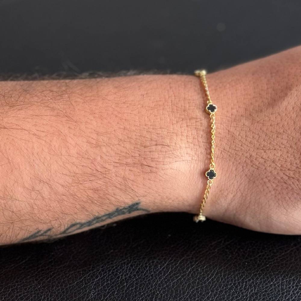 Kardelen MINIMAL KLEE GOURMET ARMKETTE - 925 SILBER Osterangebot