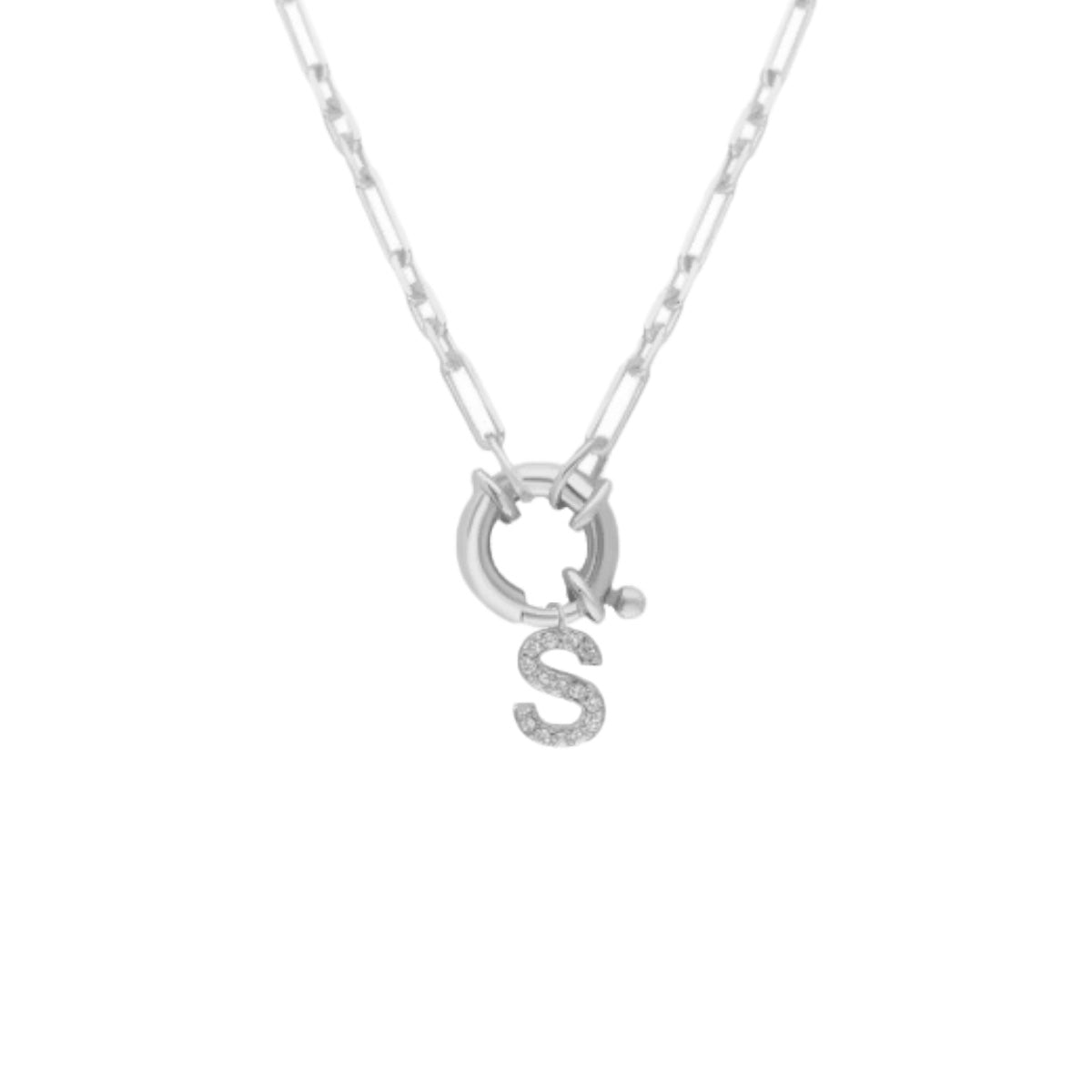 Kardelen Chain Zirkonia Buchstaben Halskette - 925 SILBER Bis zu 50% Rabatt