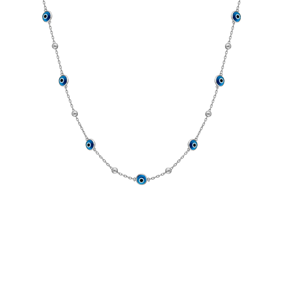 Kardelen Minimal Multi Nazar Halskette - 925 SILBER Kostenloser Versand international