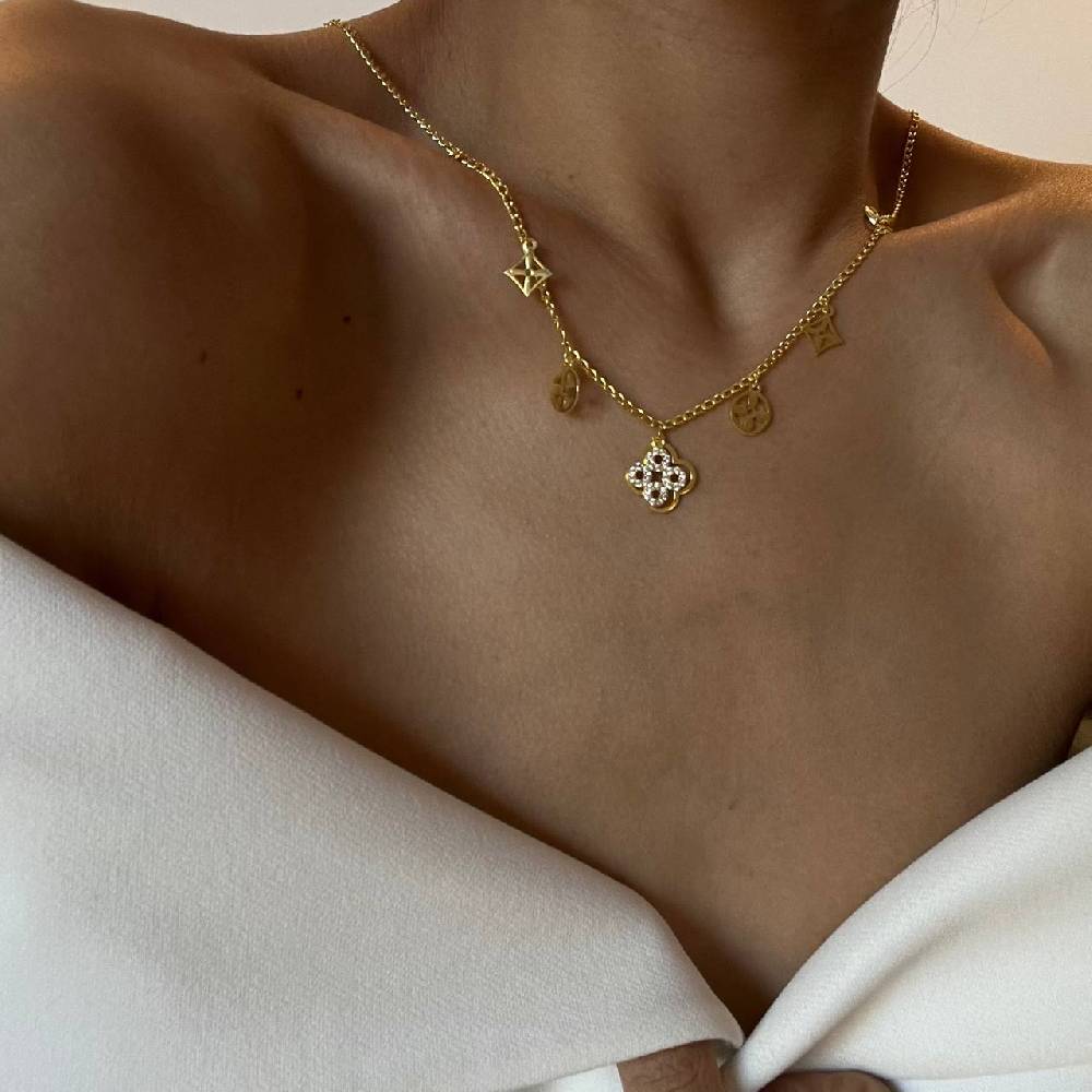 Kardelen Luxus Charm Halskette - 925 SILBER Fabrik Onlineshop