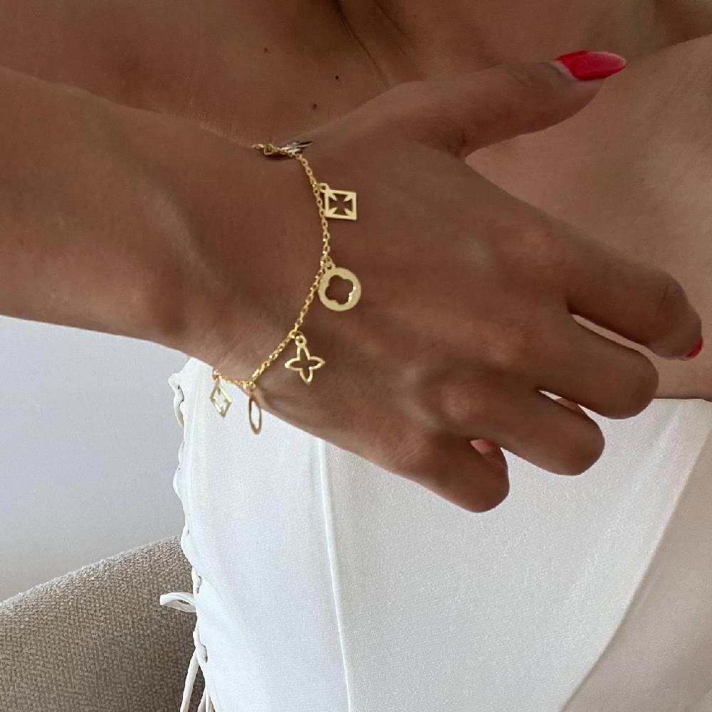 Kardelen Elenora Charm Armband - 925 SILBER Flash Sale