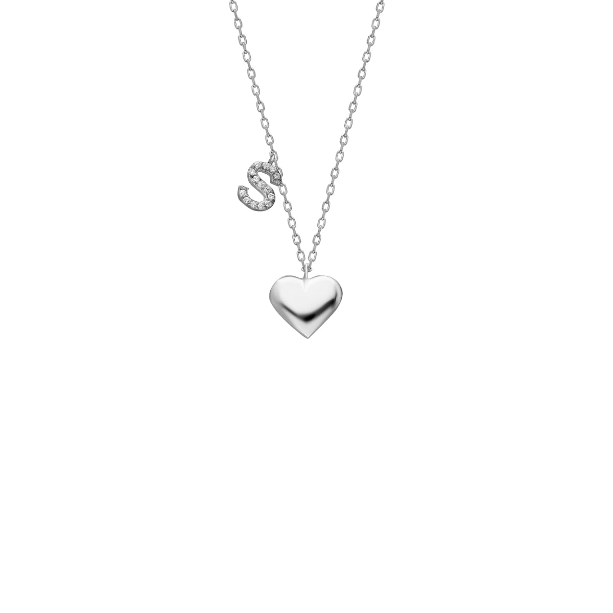 Kardelen Herz Kette mit Wunschbuchstabe - 925 SILBER Black Friday
