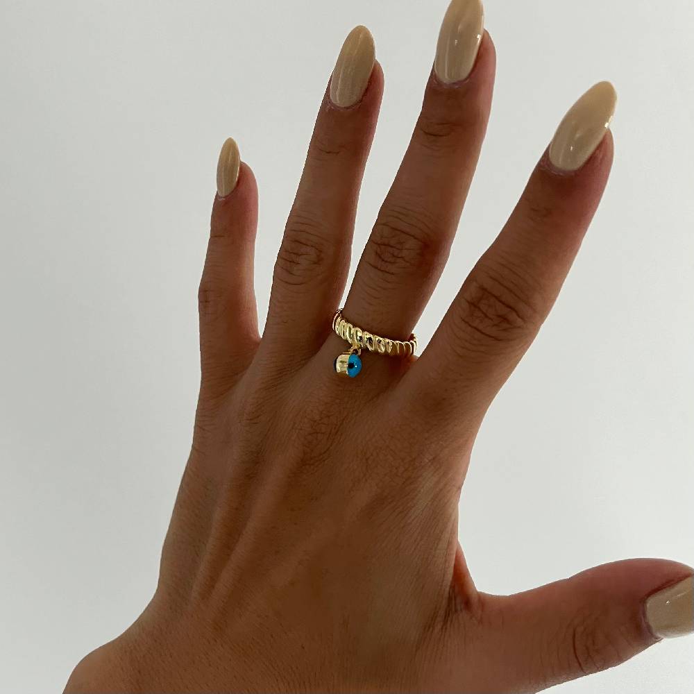 Kardelen Burma Nazar Ring - 925 SILBER Weihnachtsangebot