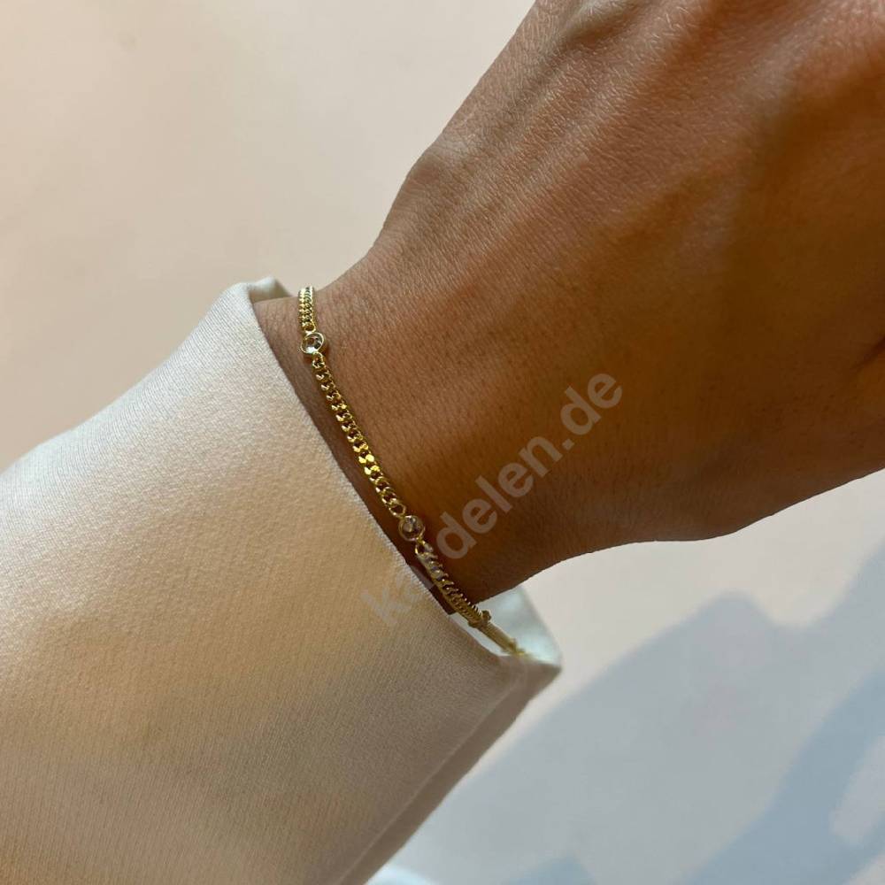 Kardelen 5 STEIN ARMKETTE - 925 SILBER Jubiläumsangebot