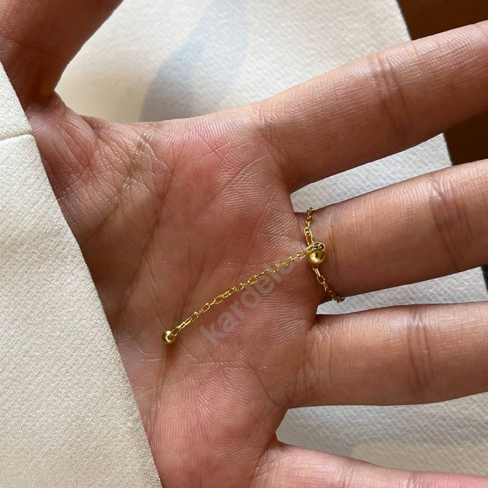 Kardelen CHAIN RING FATIMAS HAND - 925 SILBER Vierteljährliche Förderung