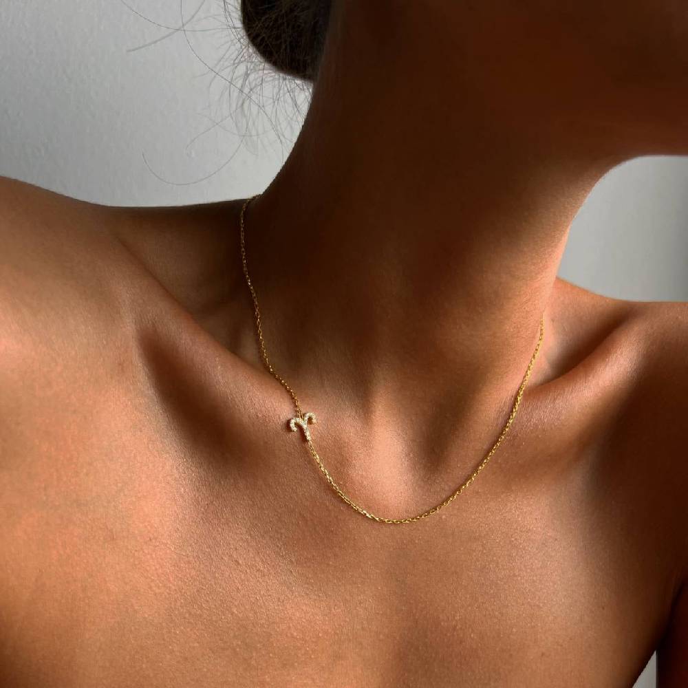 Kardelen STERNZEICHEN NECKLACE - 925 SILBER Im Verkauf