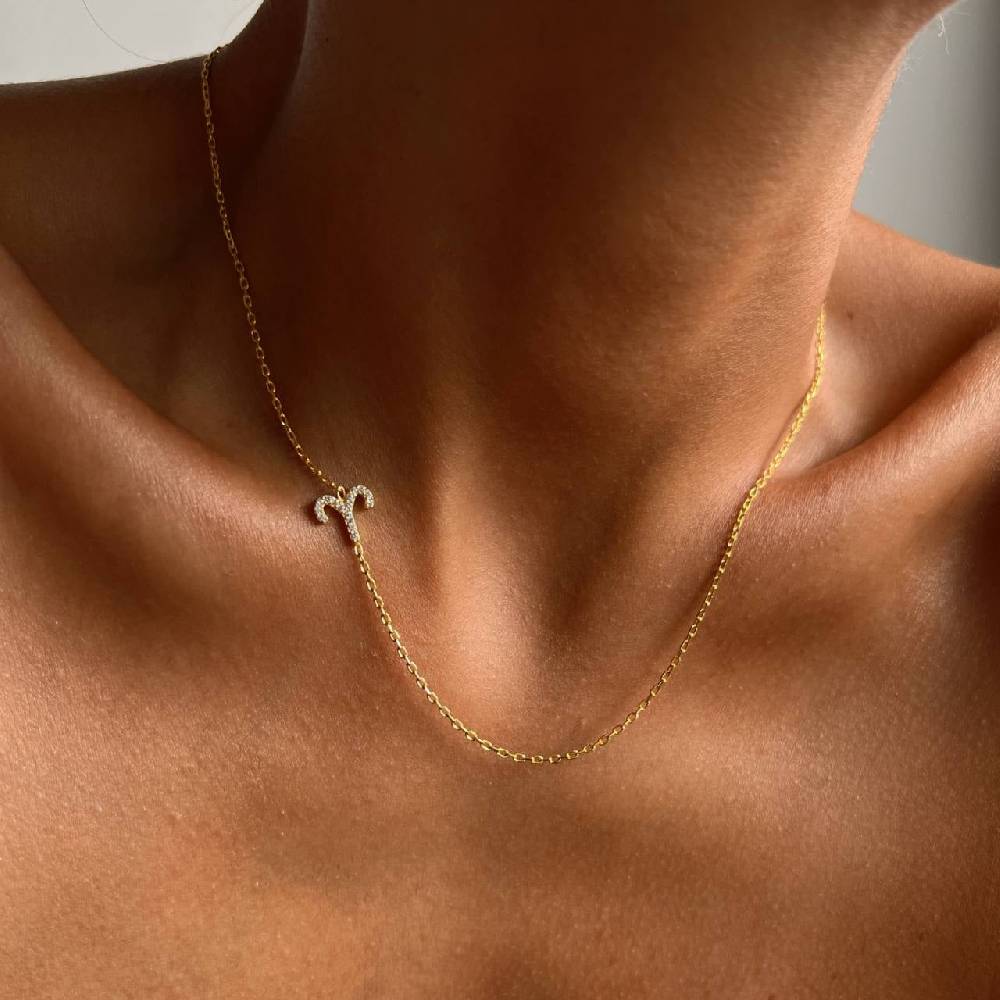 Kardelen STERNZEICHEN NECKLACE - 925 SILBER Im Verkauf