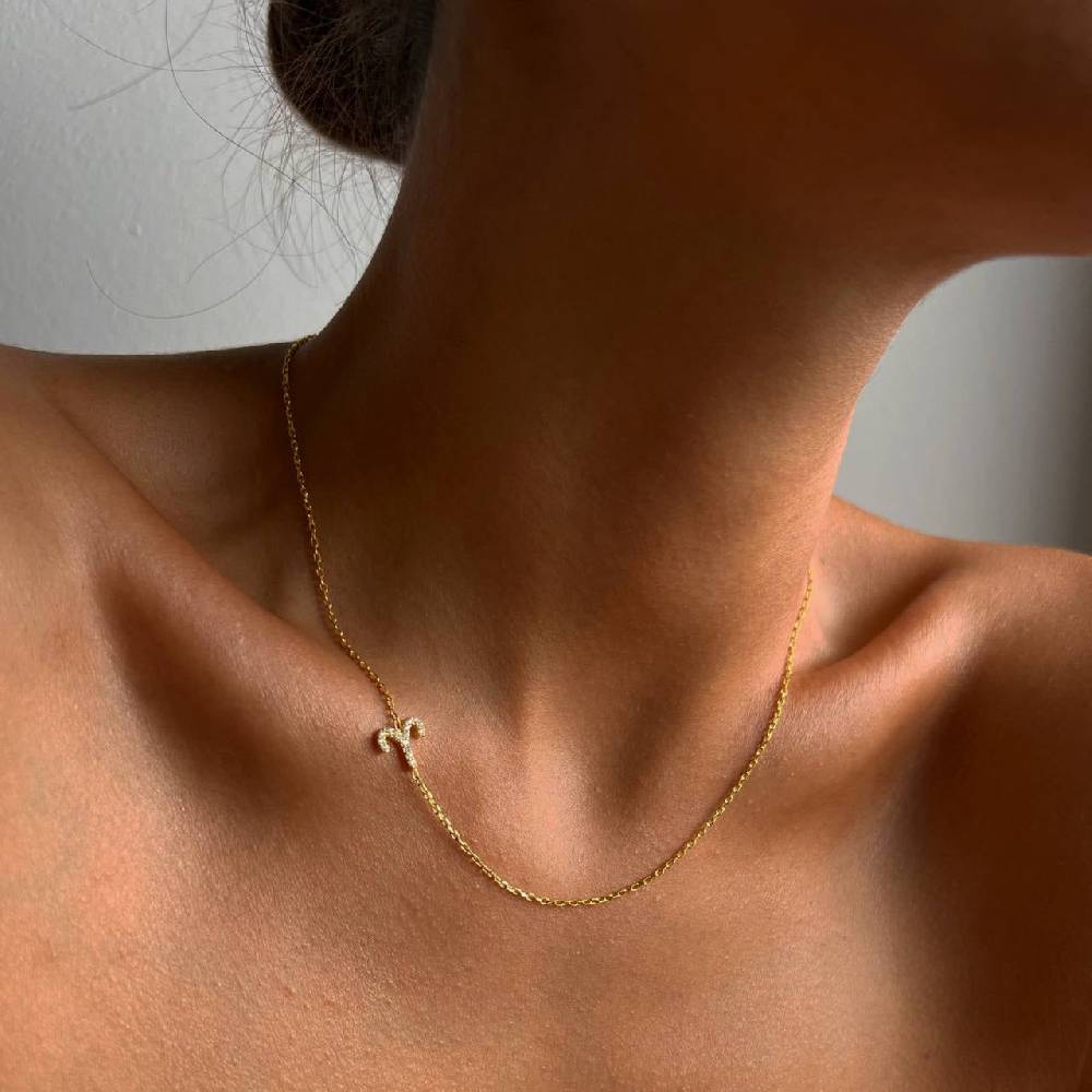 Kardelen STERNZEICHEN NECKLACE - 925 SILBER Im Verkauf