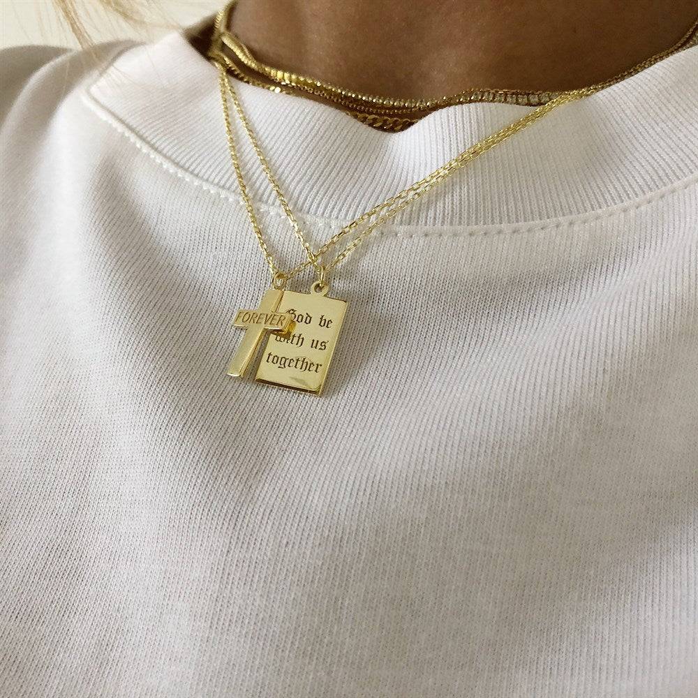 Kardelen Kreuzkette mit Name - 925 SILBER Fabrikpreis