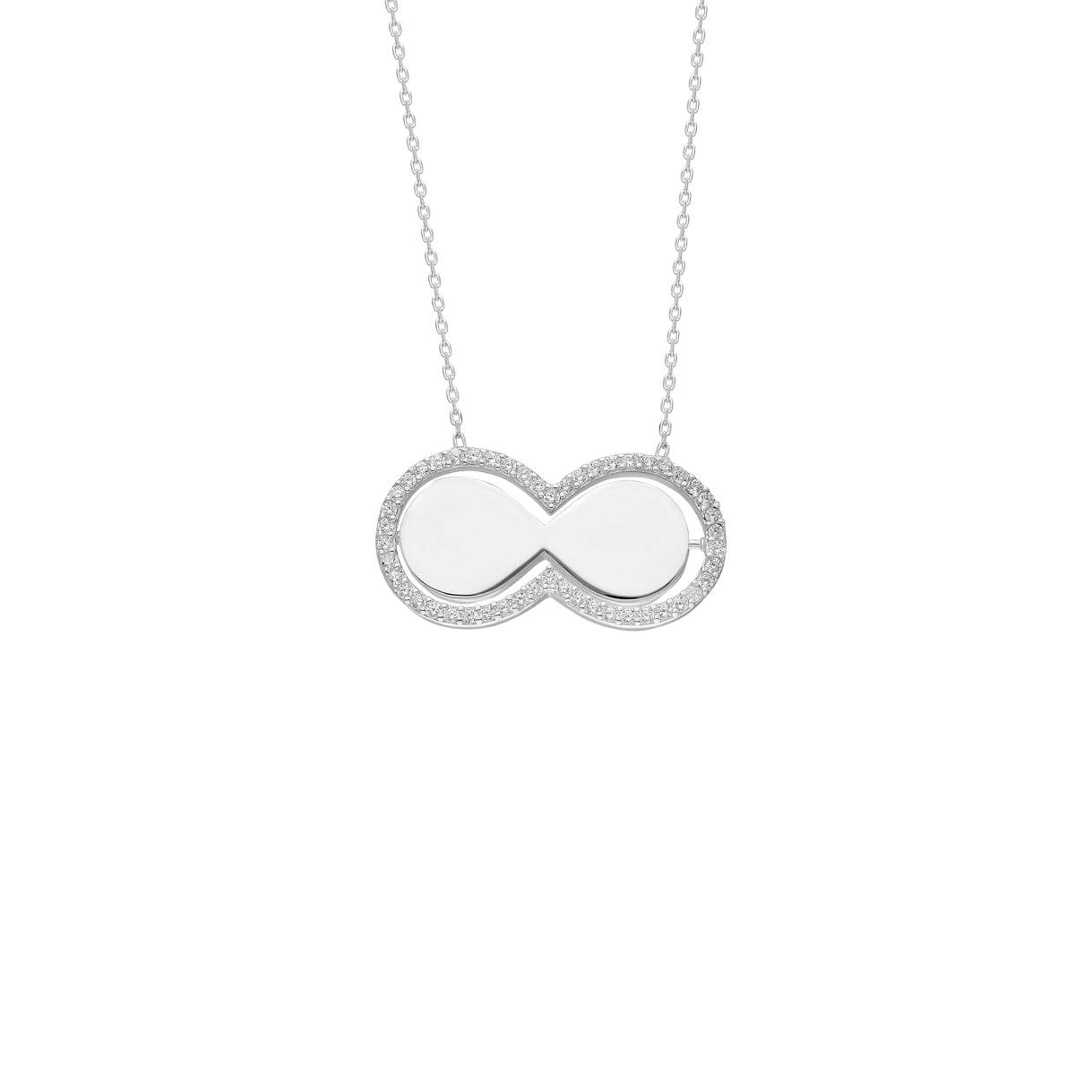 Kardelen Glänzend Infinity Halskette - 925 SILBER Cyber Monday