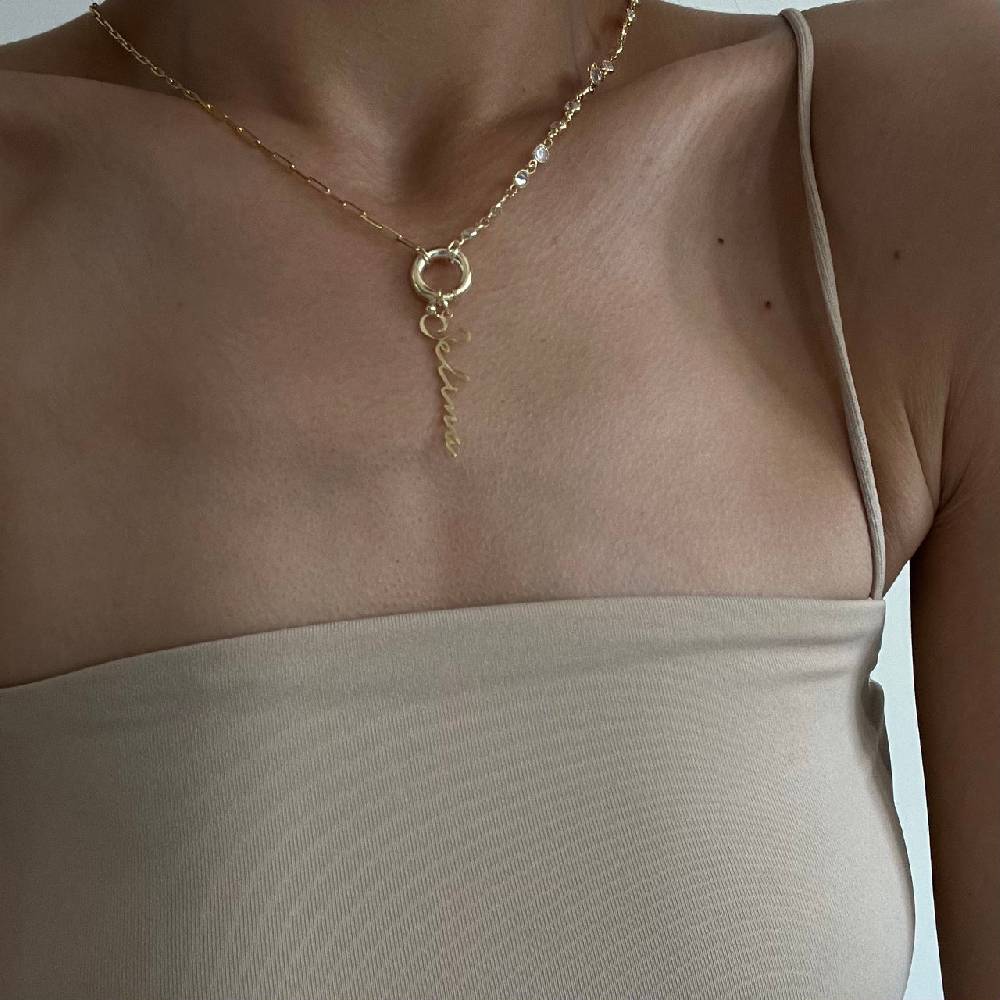 Kardelen Chain Design Diamond Halskette Basic Signatur - 925 SILBER Jubiläumsangebot