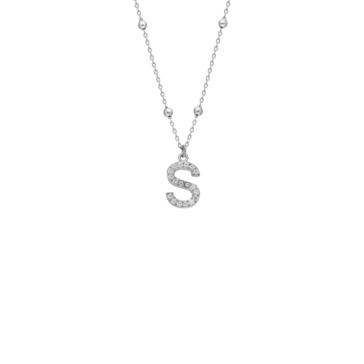 Kardelen Zirkonia Vintage Letter Necklace - 925 SILBER Top Angebot