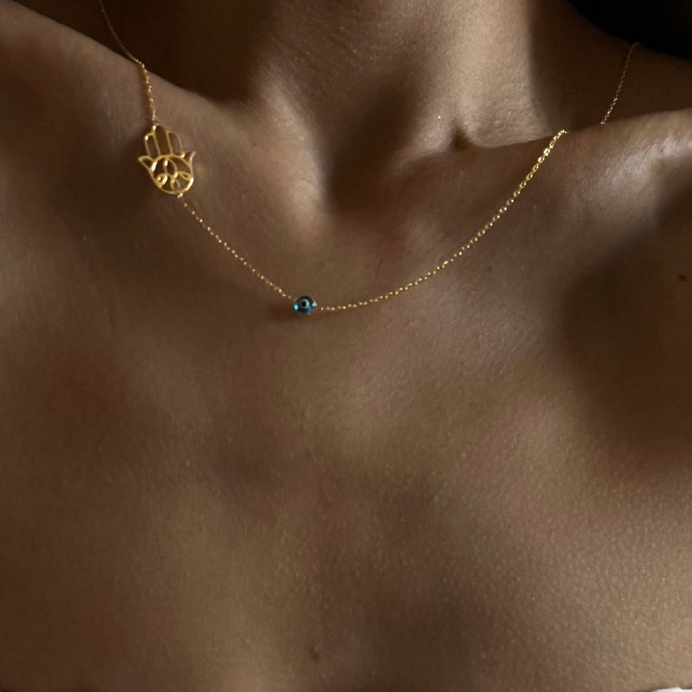 Kardelen FATIMAS HAND KETTE MIT NAZAR - 925 SILBER 2025