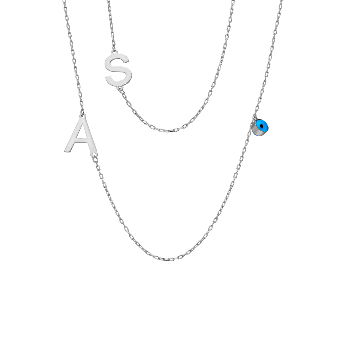 Kardelen Buchstabenkette Nazar 2er - 925 SILBER Fabrik Onlineshop