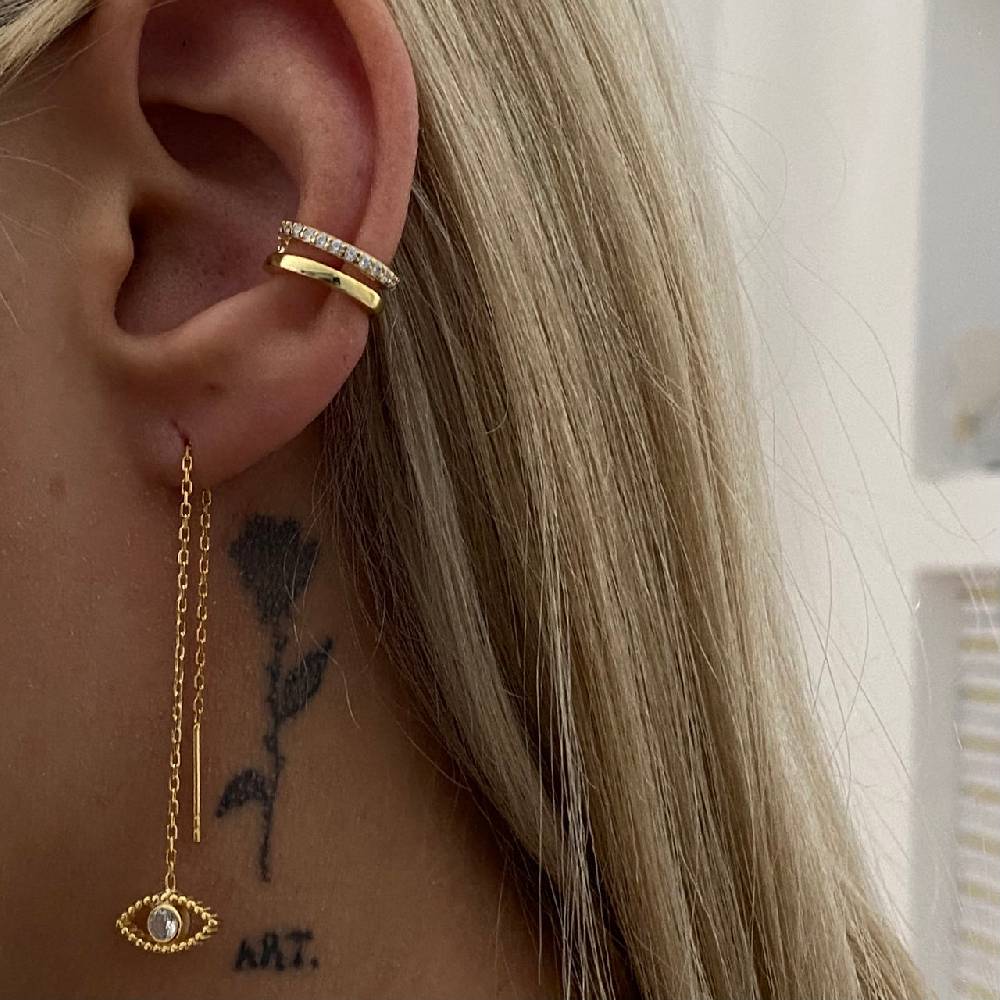 Kardelen Eye Earring Hängend Ohrring - 925 SILBER Fabrikpreis
