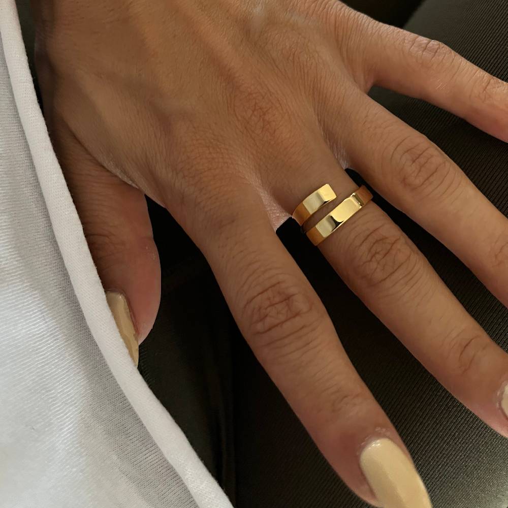 Kardelen 2er Namens Ring - 925 SILBER Kauf eins, bekomm eins gratis
