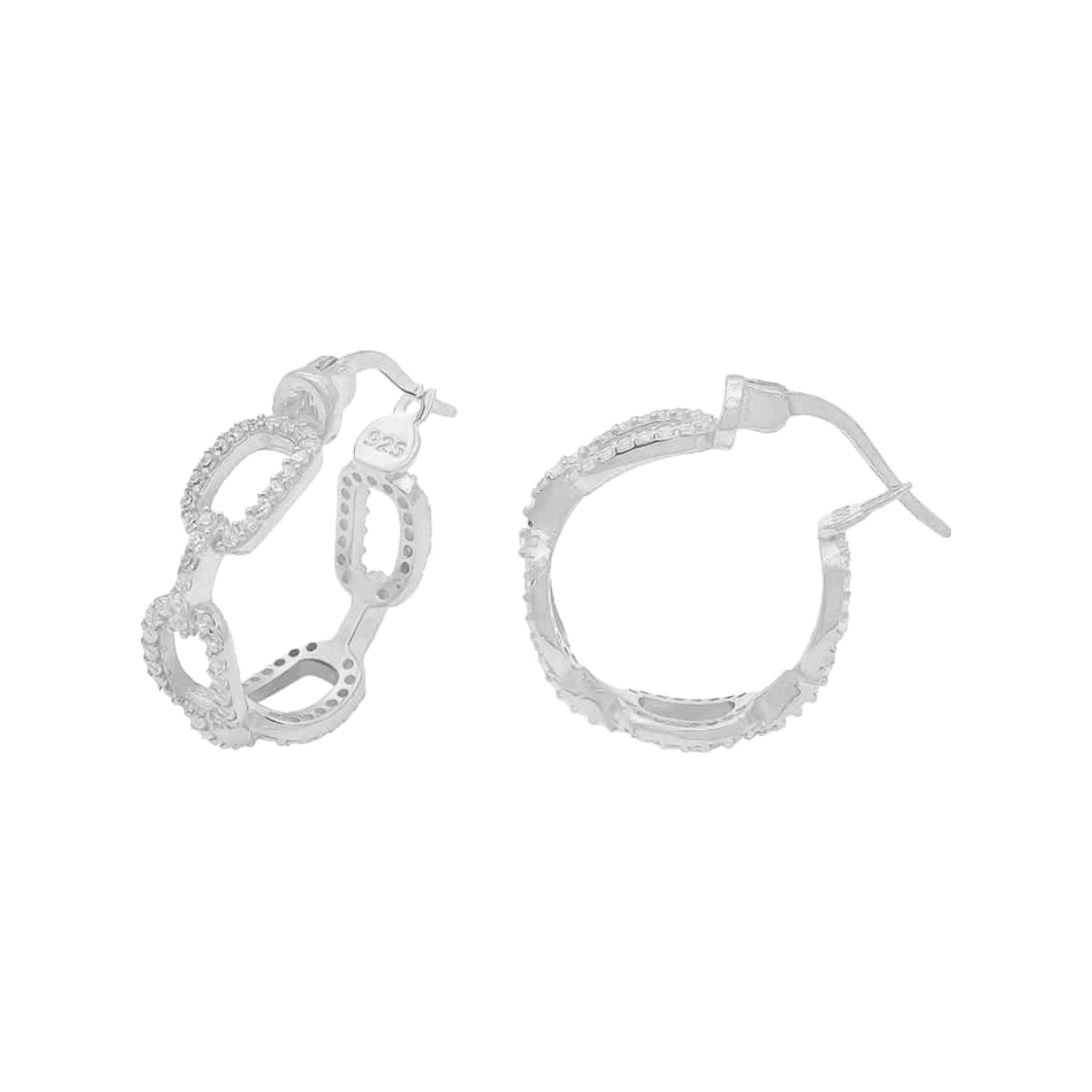 Kardelen Madrid Chain Design Zirkonia Ohrring - 925 SILBER Outlet