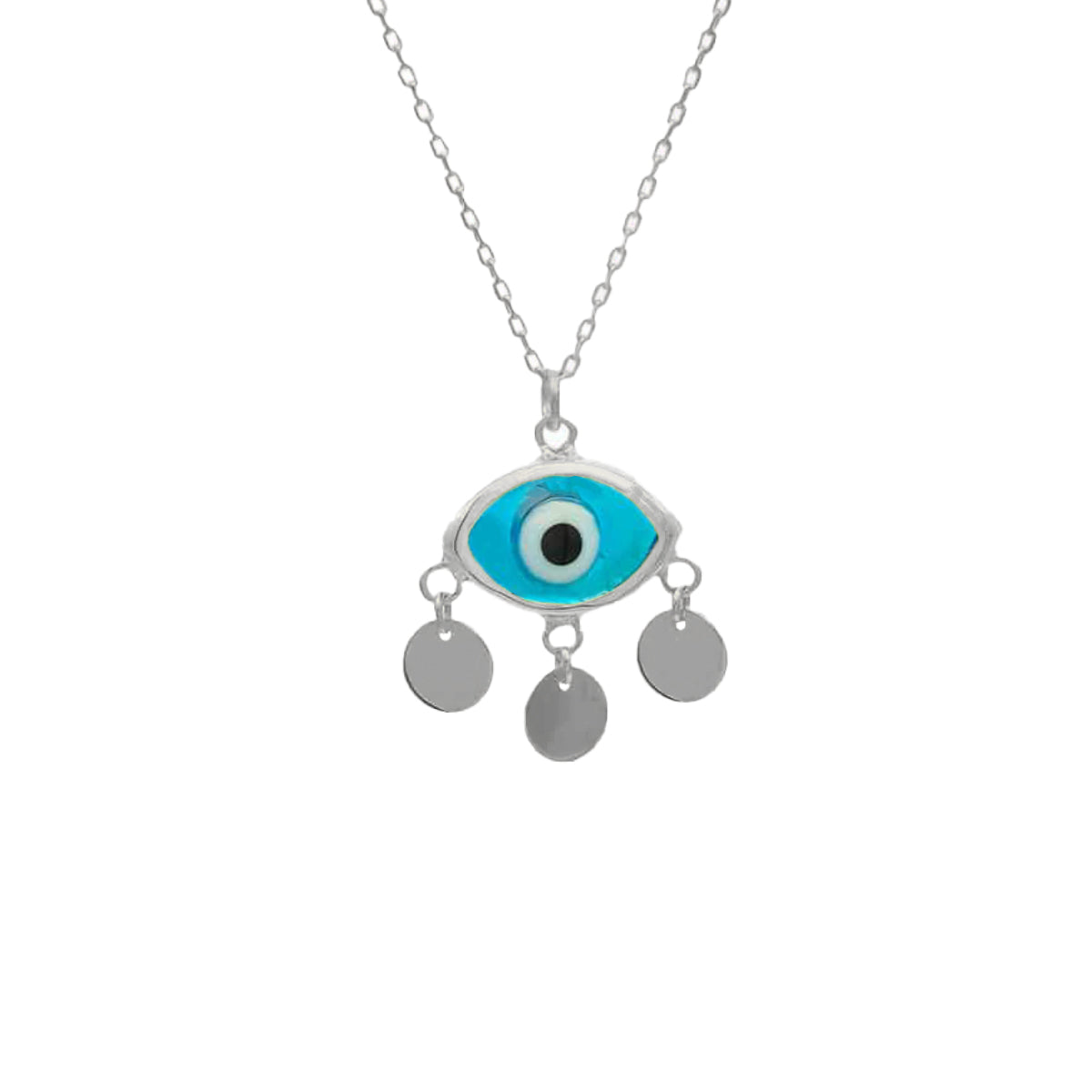 Kardelen Firuze Blue Nazar Eyes Necklace - 925 SILBER Online Outlet