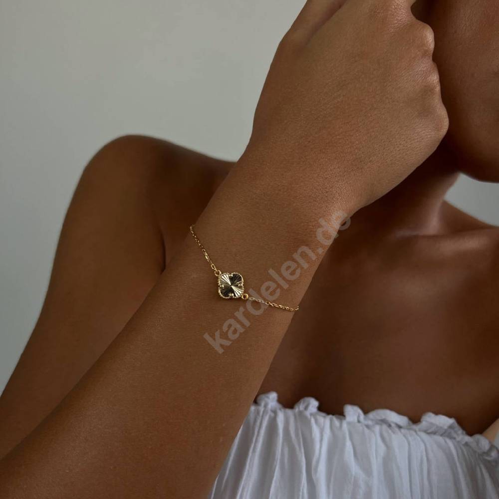 Kardelen 14K GOLD KLEE ARMKETTE II Angebote