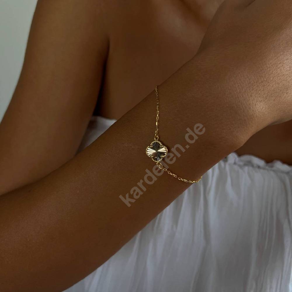 Kardelen 14K GOLD KLEE ARMKETTE II Angebote