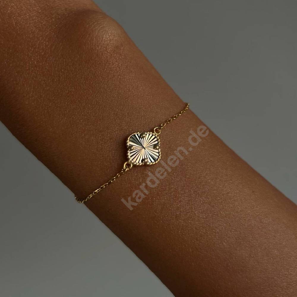 Kardelen 14K GOLD KLEE ARMKETTE II Angebote