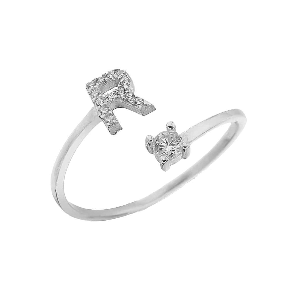 Kardelen Letter Diamond Ring - 925 SILBER Preisnachlass