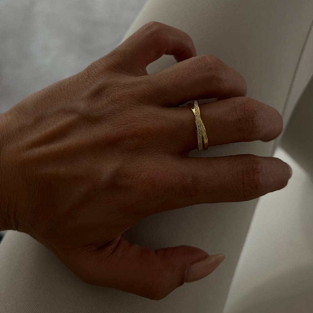 Kardelen Circle Zirkonia Ring - 925 SILBER Online Outlet