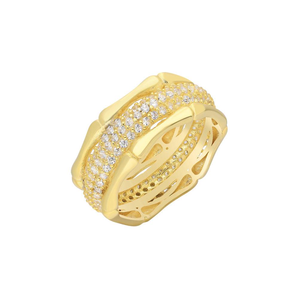 Kardelen Knochig Zirkonia Ring - 925 SILBER Blitzangebot