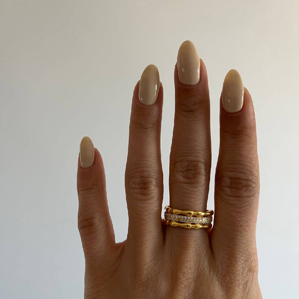 Kardelen Knochig Zirkonia Ring - 925 SILBER Blitzangebot