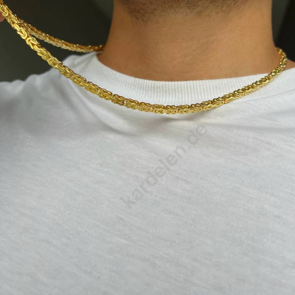 Kardelen 14K GOLD KÖNIGSKETTE Letzte 3 Tage