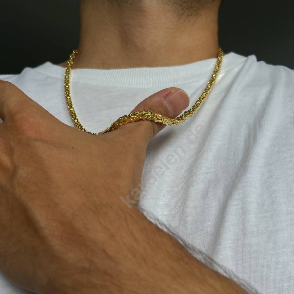Kardelen 14K GOLD KÖNIGSKETTE Letzte 3 Tage