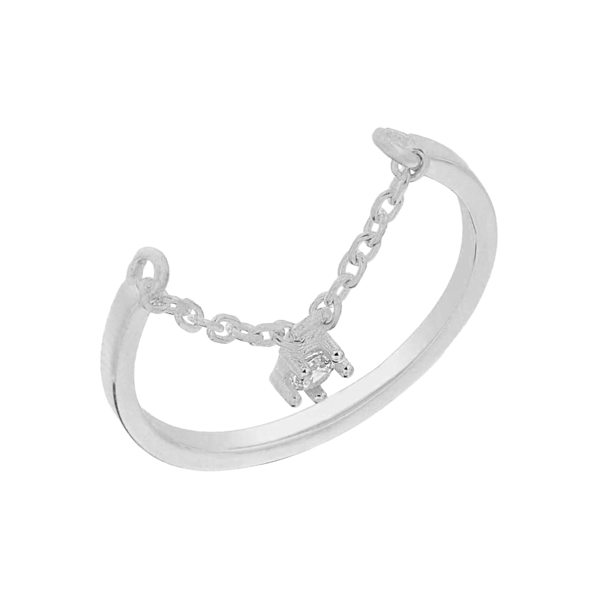 Kardelen Chain Zirkonia Ring - 925 SILBER Speichern exportieren