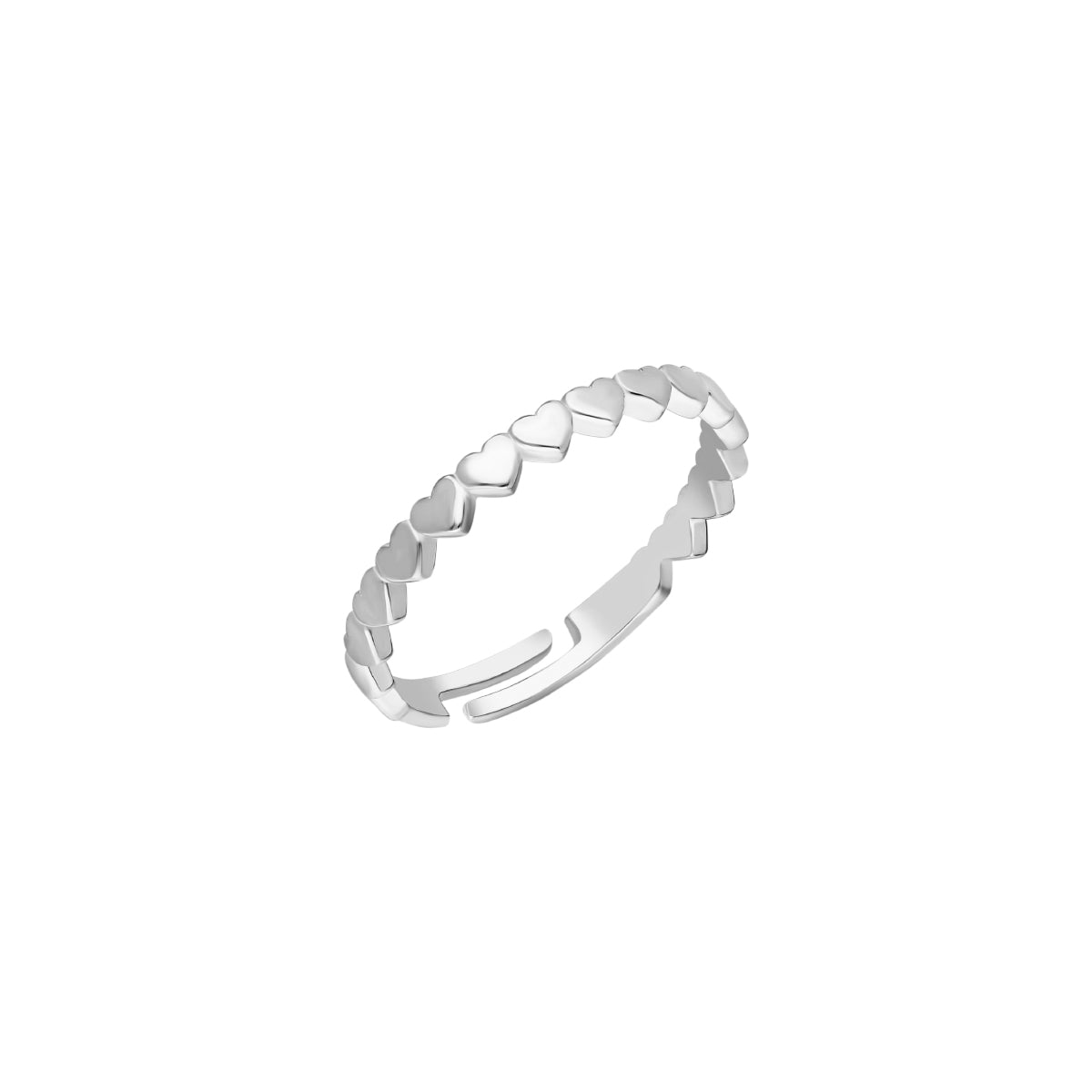 Kardelen Herz Line Ring - 925 SILBER Im Verkauf