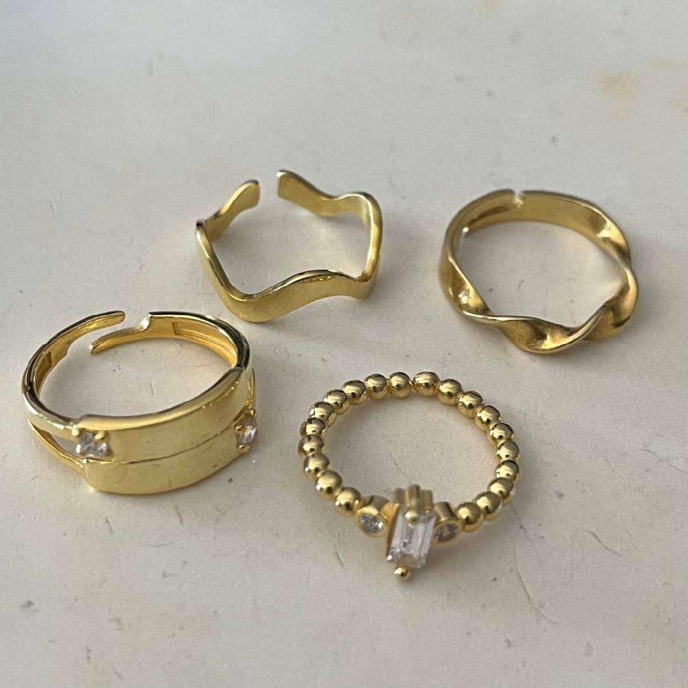 Kardelen Two Zirkonia Ring - 925 SILBER Zeitlich begrenztes Angebot