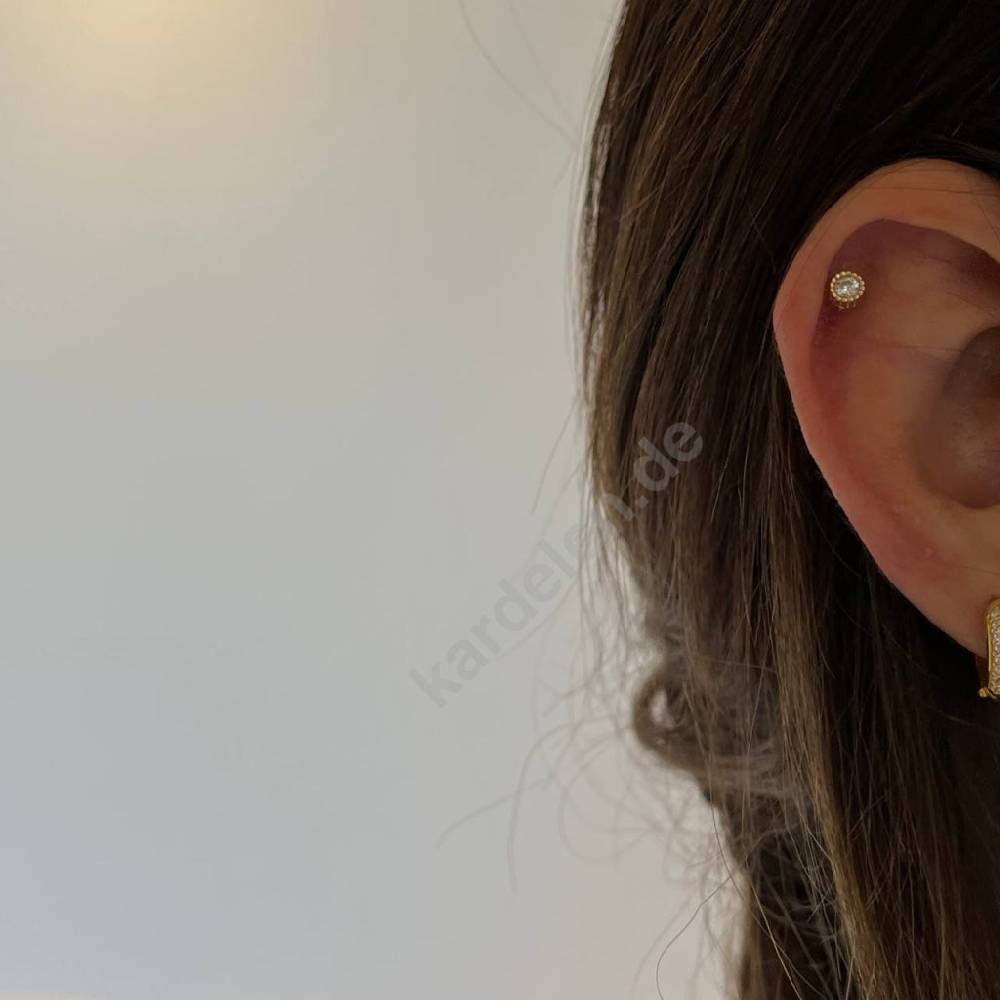 Kardelen Zirkonia Piercing - 925 SILBER Tägliche Deals
