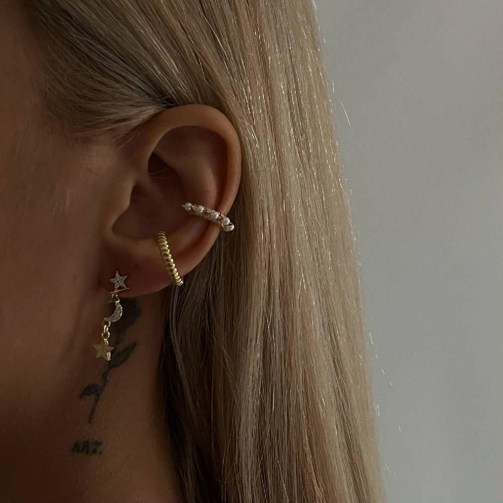 Kardelen Symbolisierte Ohrringe mit Zirkonia - 925 SILBER Super Sparpreis