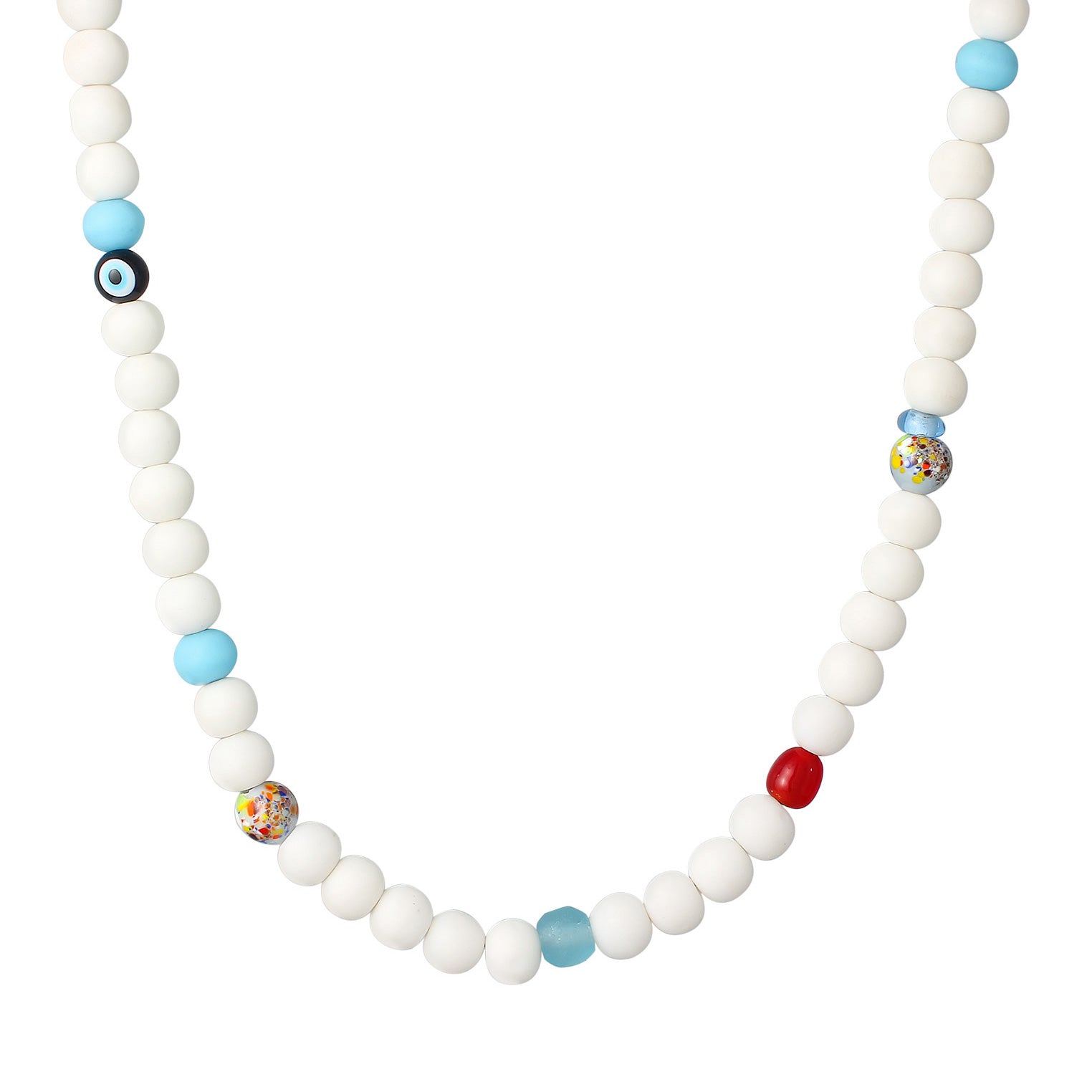 Kuzzoi Halskette mit Smiling Face Glasperlen Bunt Fabrikladen