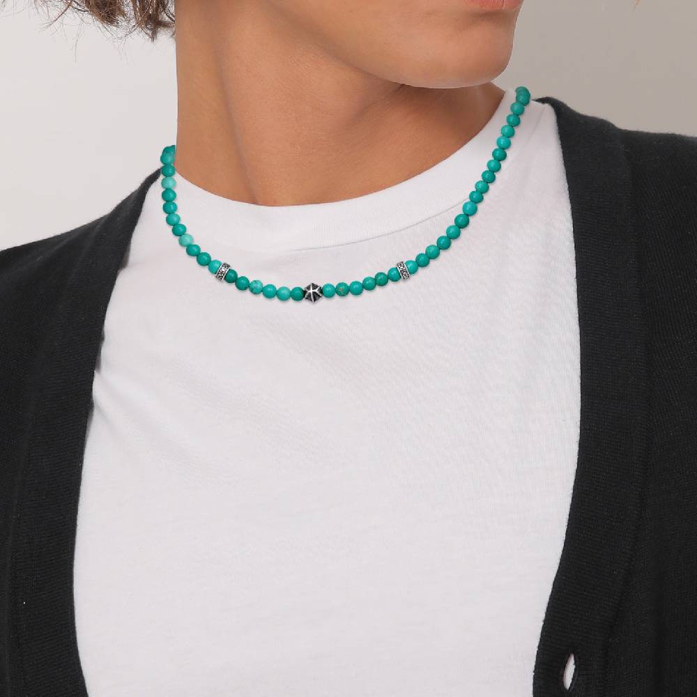 Kuzzoi Halskette Beads Vintage | Howlith (Türkis) Online