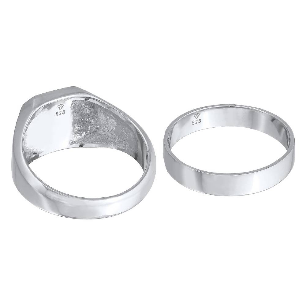 Kuzzoi Siegelring 2er Set | Emaille im Angebot