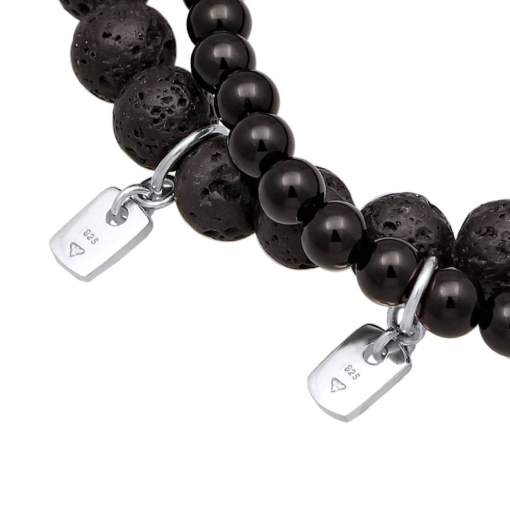Kuzzoi Armbandset Perlen | Lava, Onyx (Schwarz) Fabrikverkauf