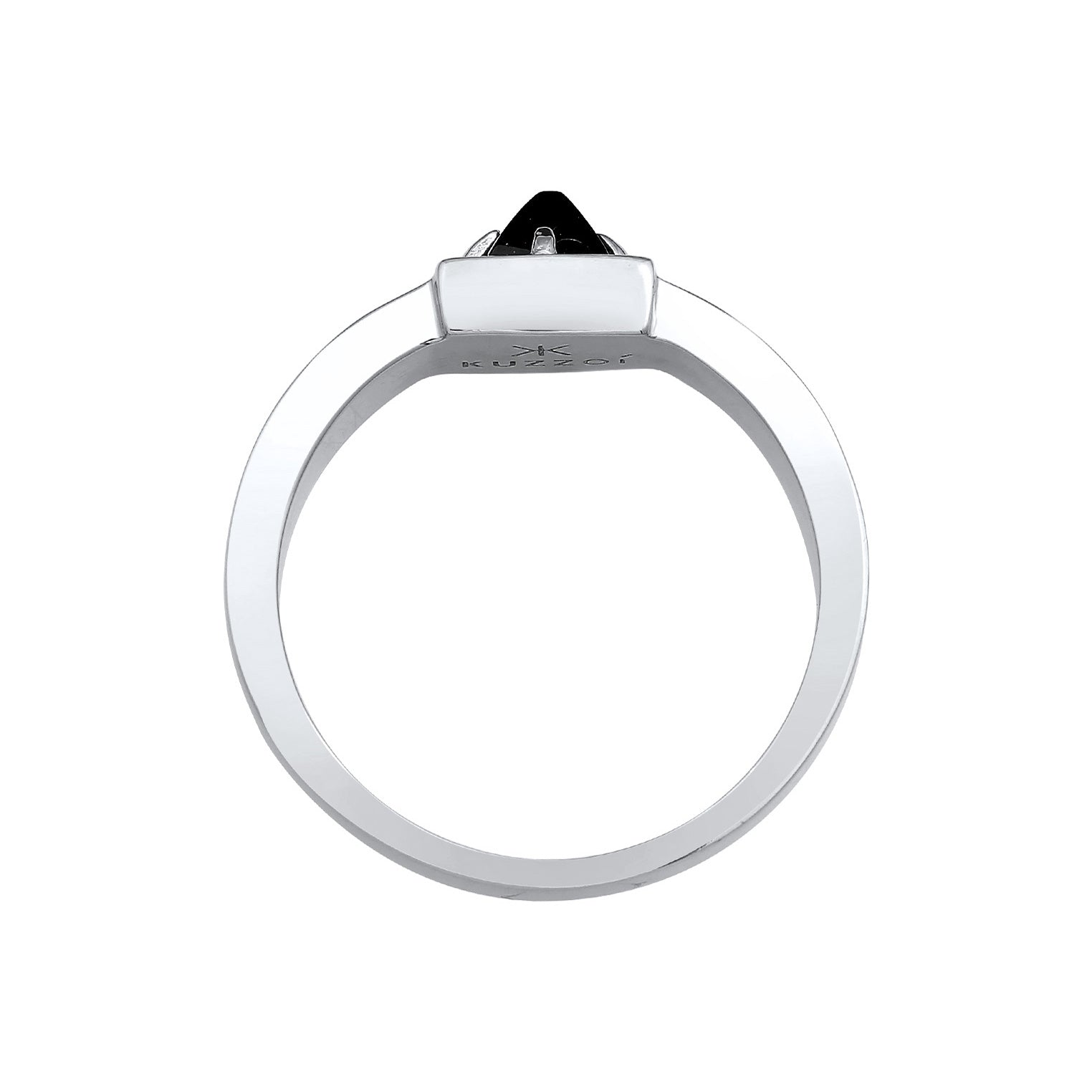 Kuzzoi Bandring Pyramide | Onyx (Schwarz) Fabrik Onlineshop