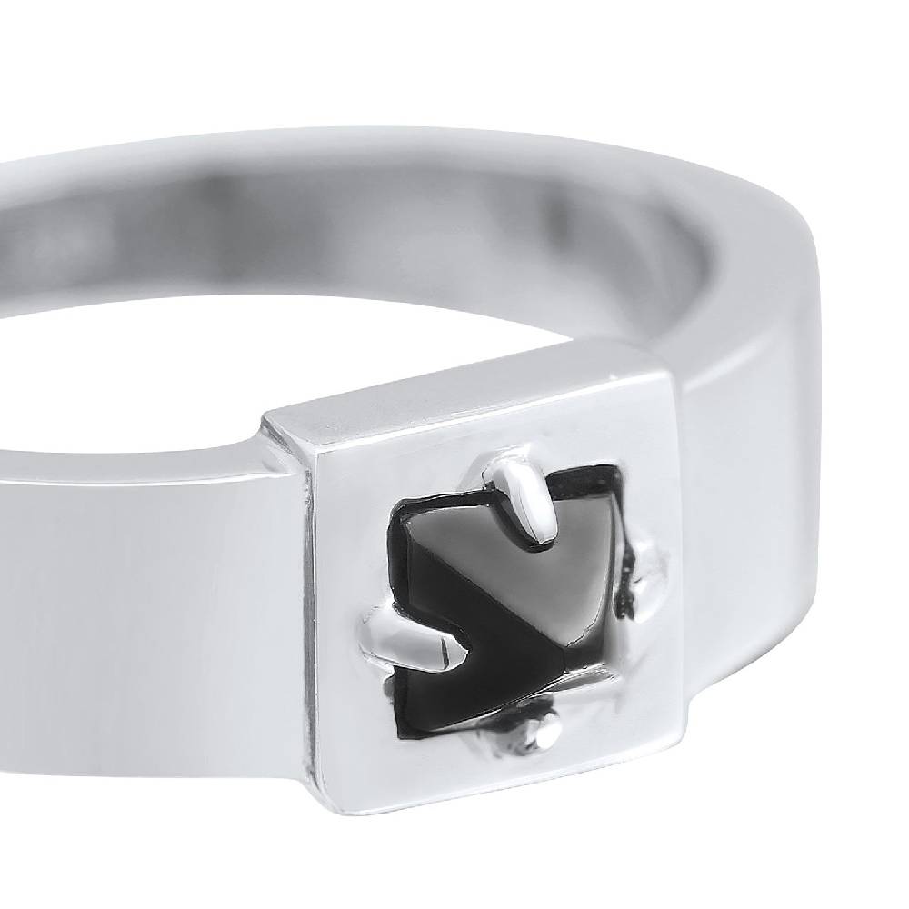 Kuzzoi Bandring Pyramide | Onyx (Schwarz) Fabrik Onlineshop