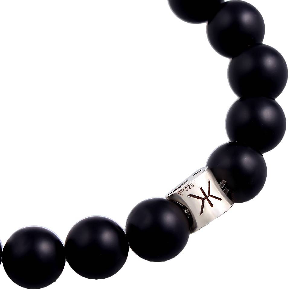 Kuzzoi Armband Yin Yang Beads | Onyx (Schwarz) Rabatt
